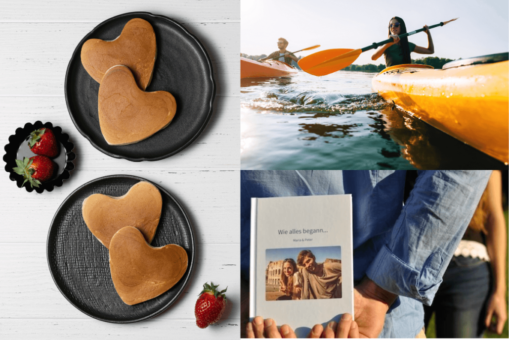 Pancakes, Kajaktour und Chatbuch als Ideen für Geschenke zum Hochzeitstag